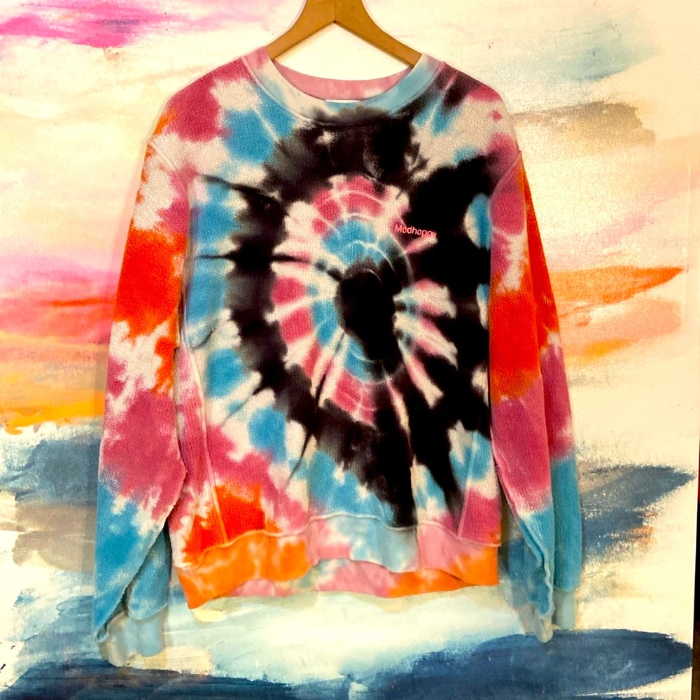 🔥EC🔥Madhappy 100% Super Heavy Cotton Tie Dye Inside Out Sweatshirt.